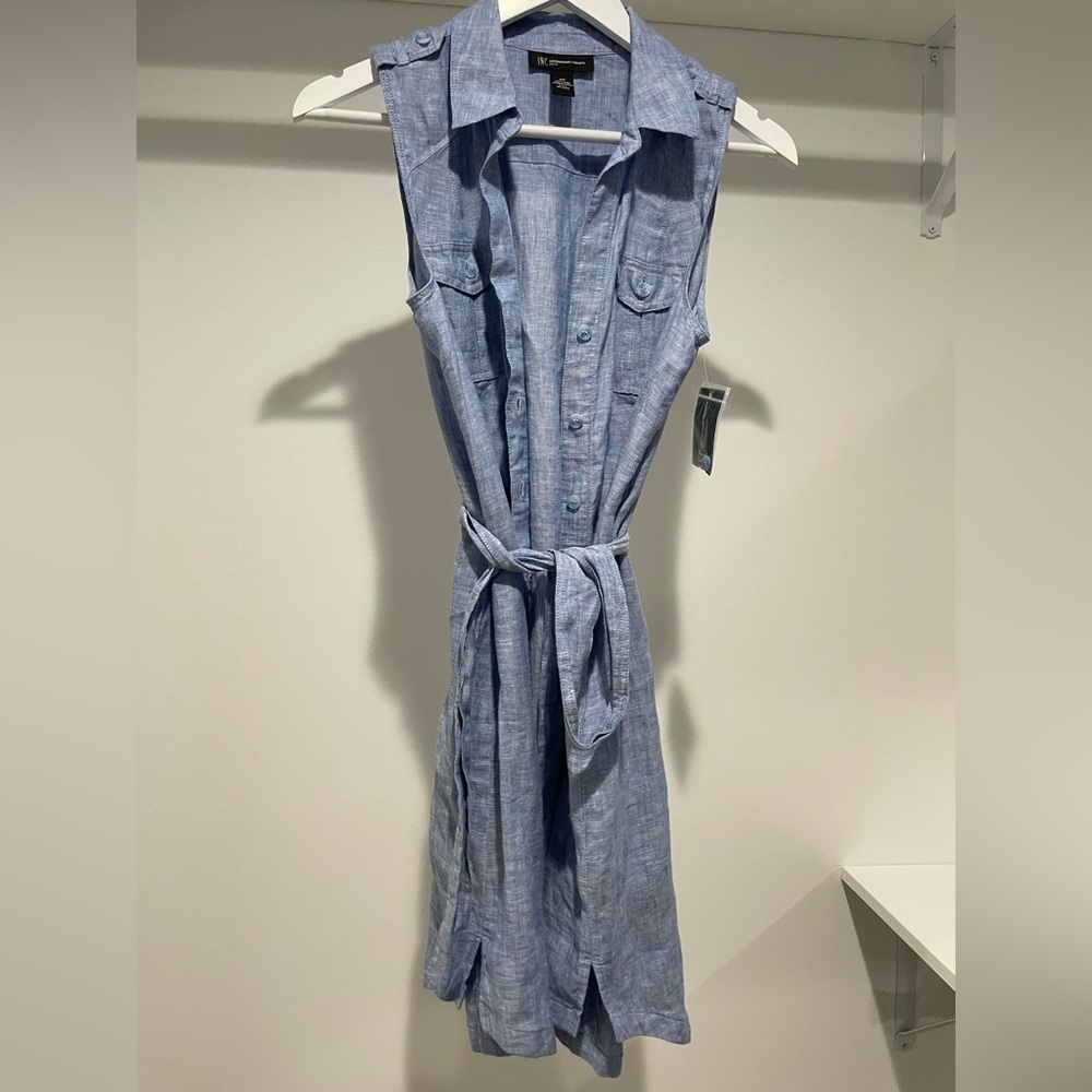 INC International concept linen dress NWT